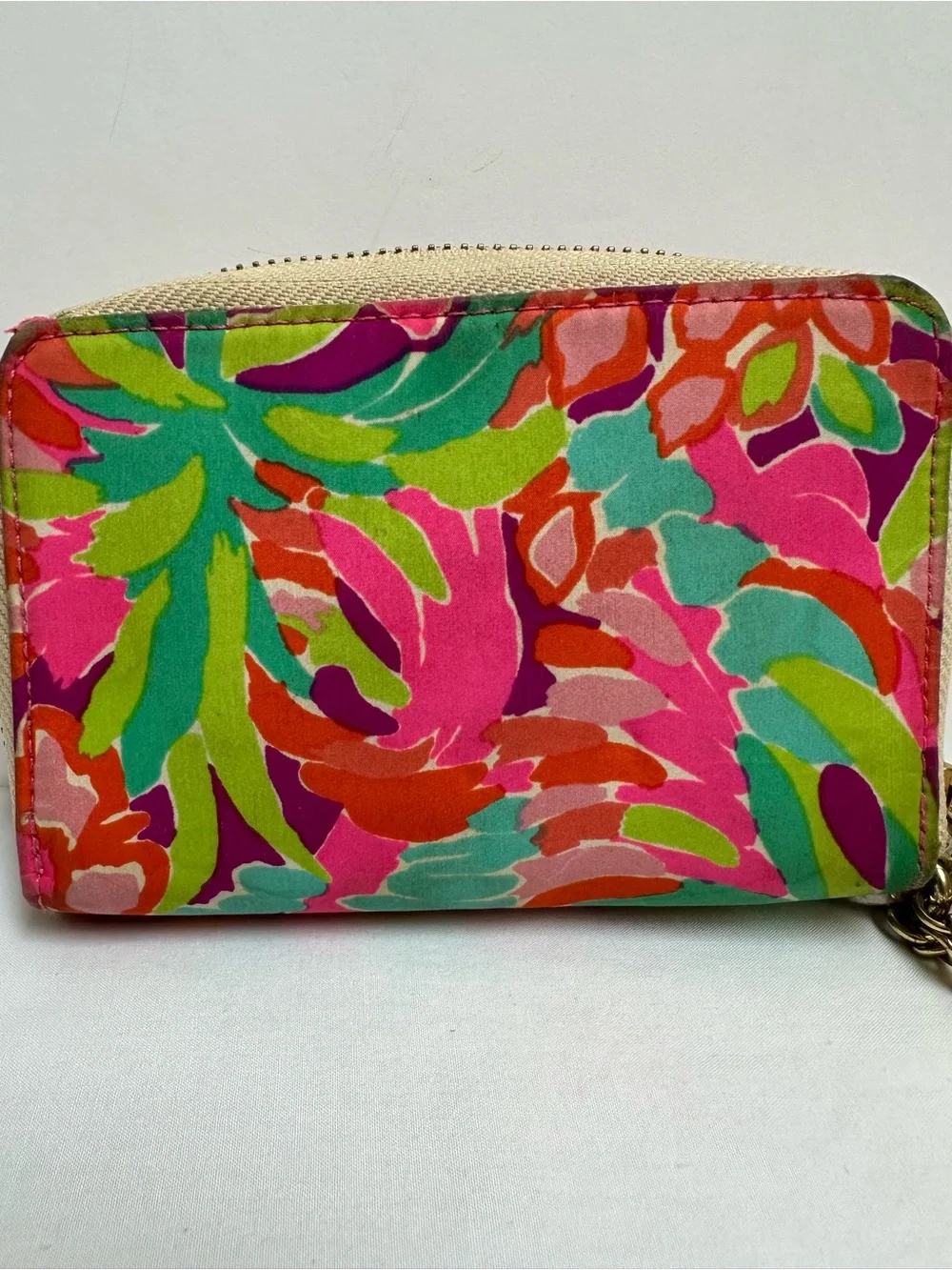 Lilly Pulitzer Multicolor Floral Zip Wristlet Wallet with tassels